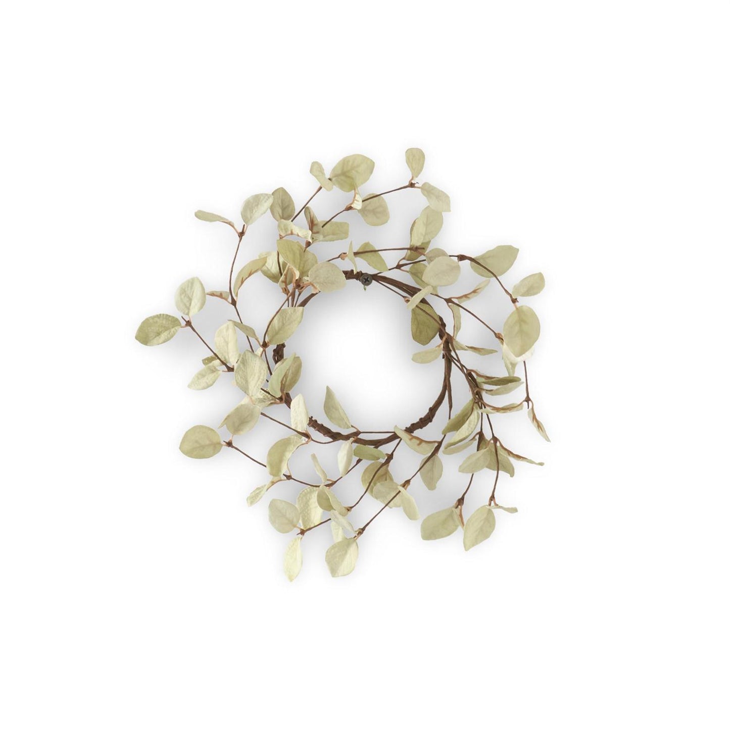 10 Inch Light Green Eucalyptus Candle Ring (4.5Di