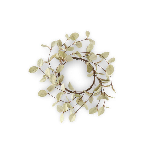 10 Inch Light Green Eucalyptus Candle Ring (4.5Di