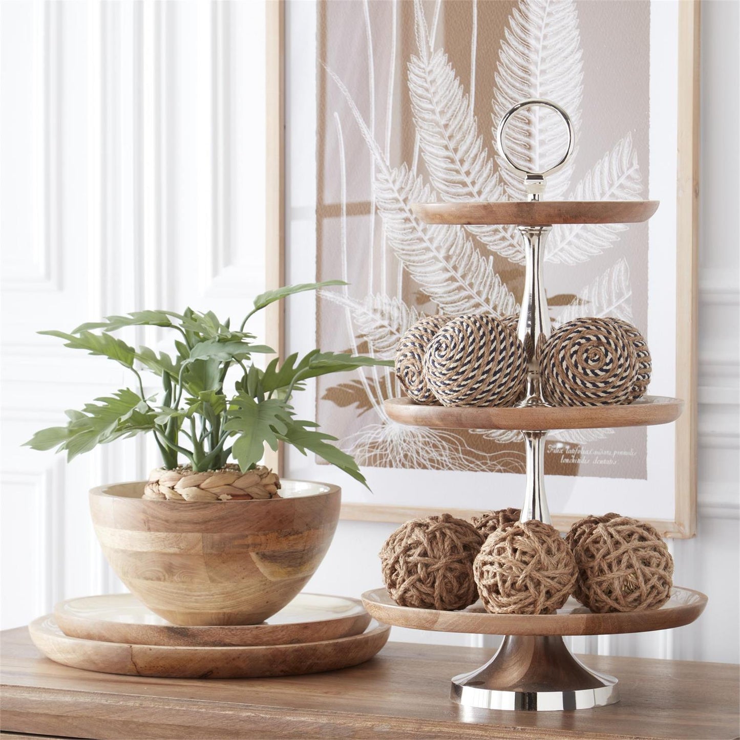 4 Inch Natural Tan Seagrass Ball