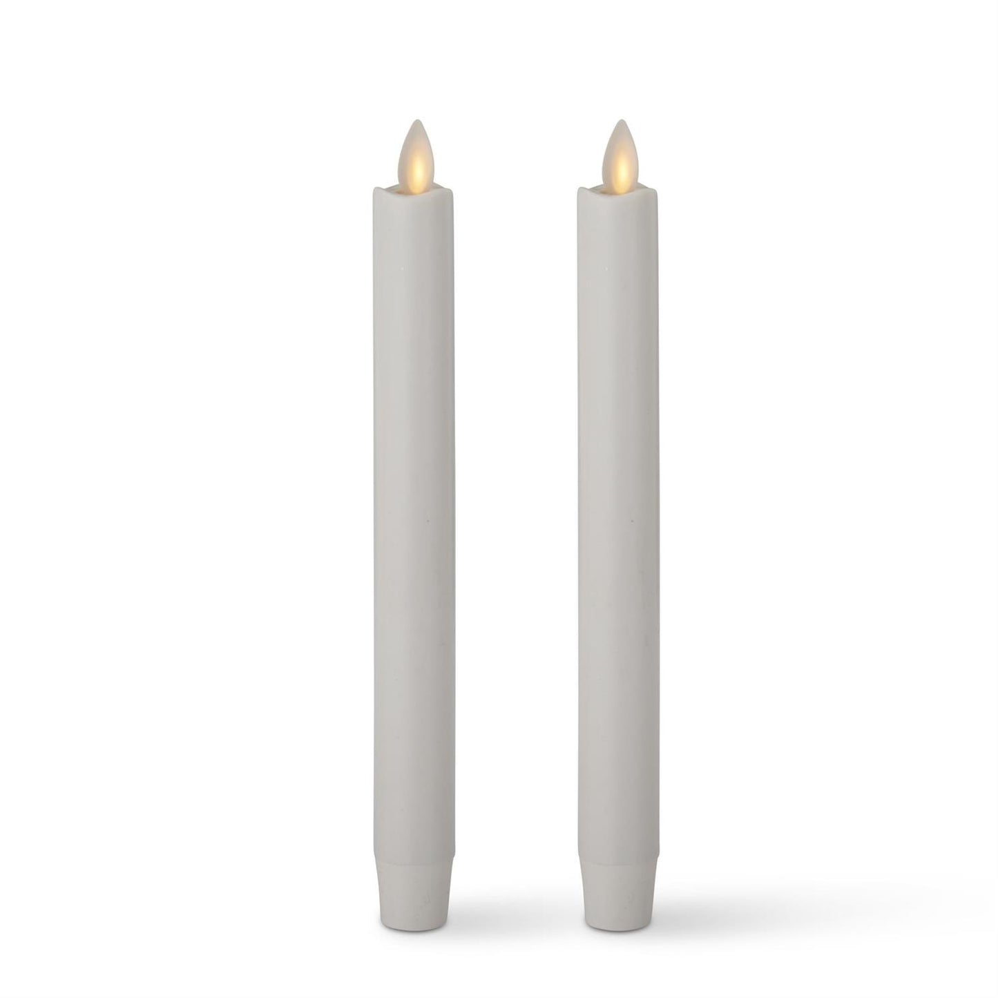 2 Pack 9.5 Inch White Wax Luminara Indoor Taper Can