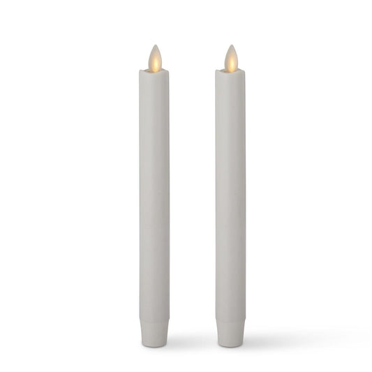 2 Pack 9.5 Inch White Wax Luminara Indoor Taper Can