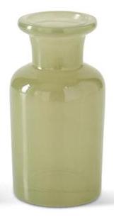 Medium Skinny Hand Sprayed Small Green Glass Vases