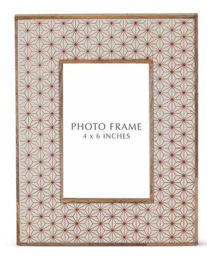 Star 8.75 Inch Wood & Resin Tile Photo Frame