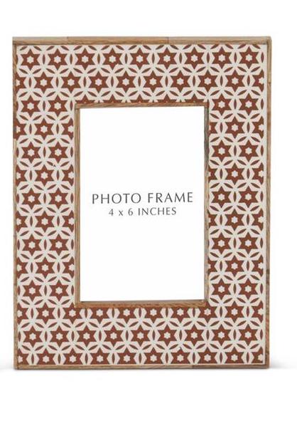 8.75 Inch Wood & Resin Tile Photo Frames