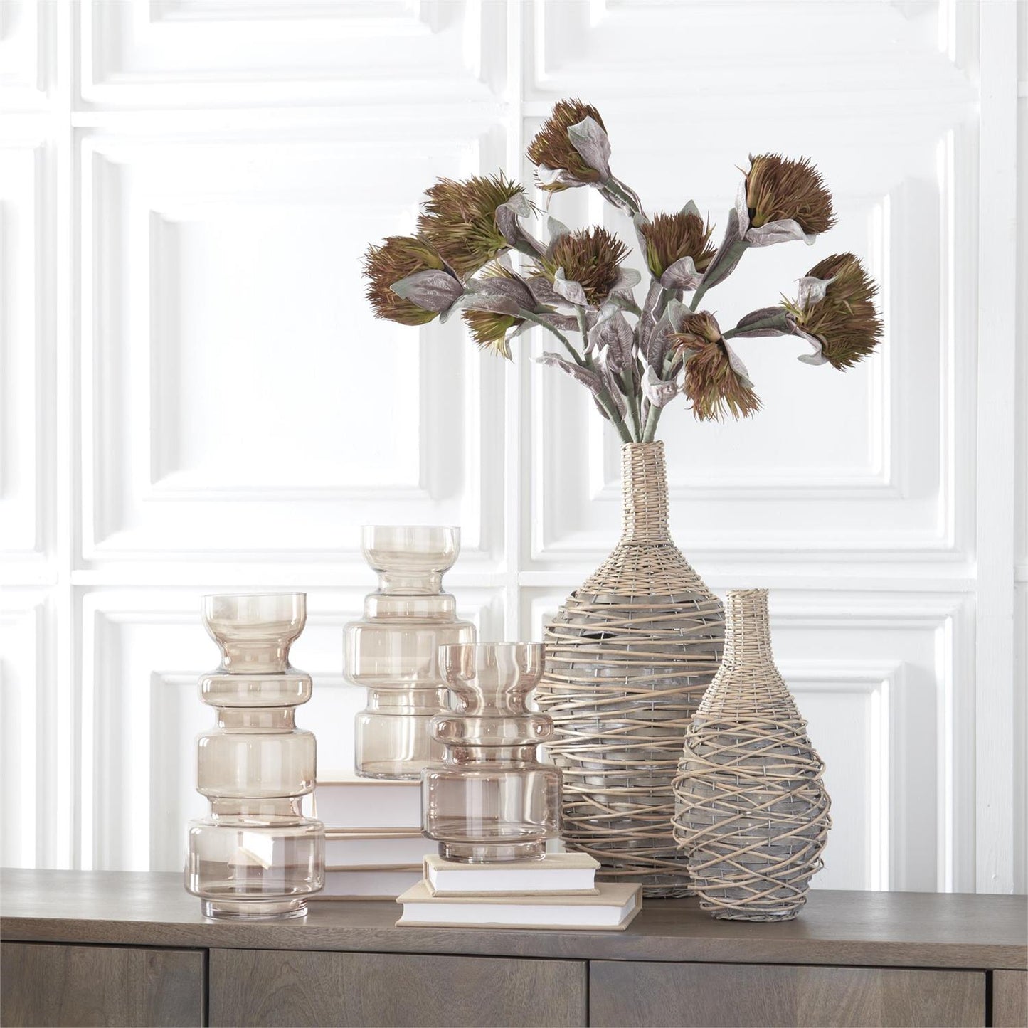 Small Brown Transparent Modern Vases