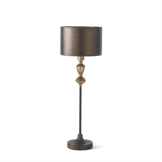 28 Inch Brushed Gold Slender Spine Lamp w/Metal Shad
