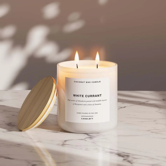 White Current 2 wick Candle