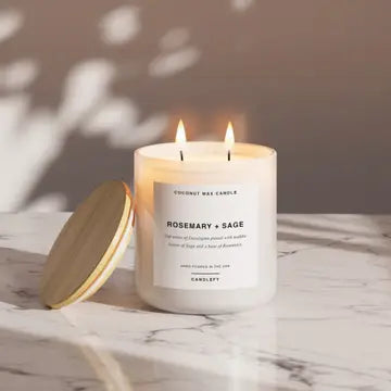 Rosemary+Sage 2 wick Candle