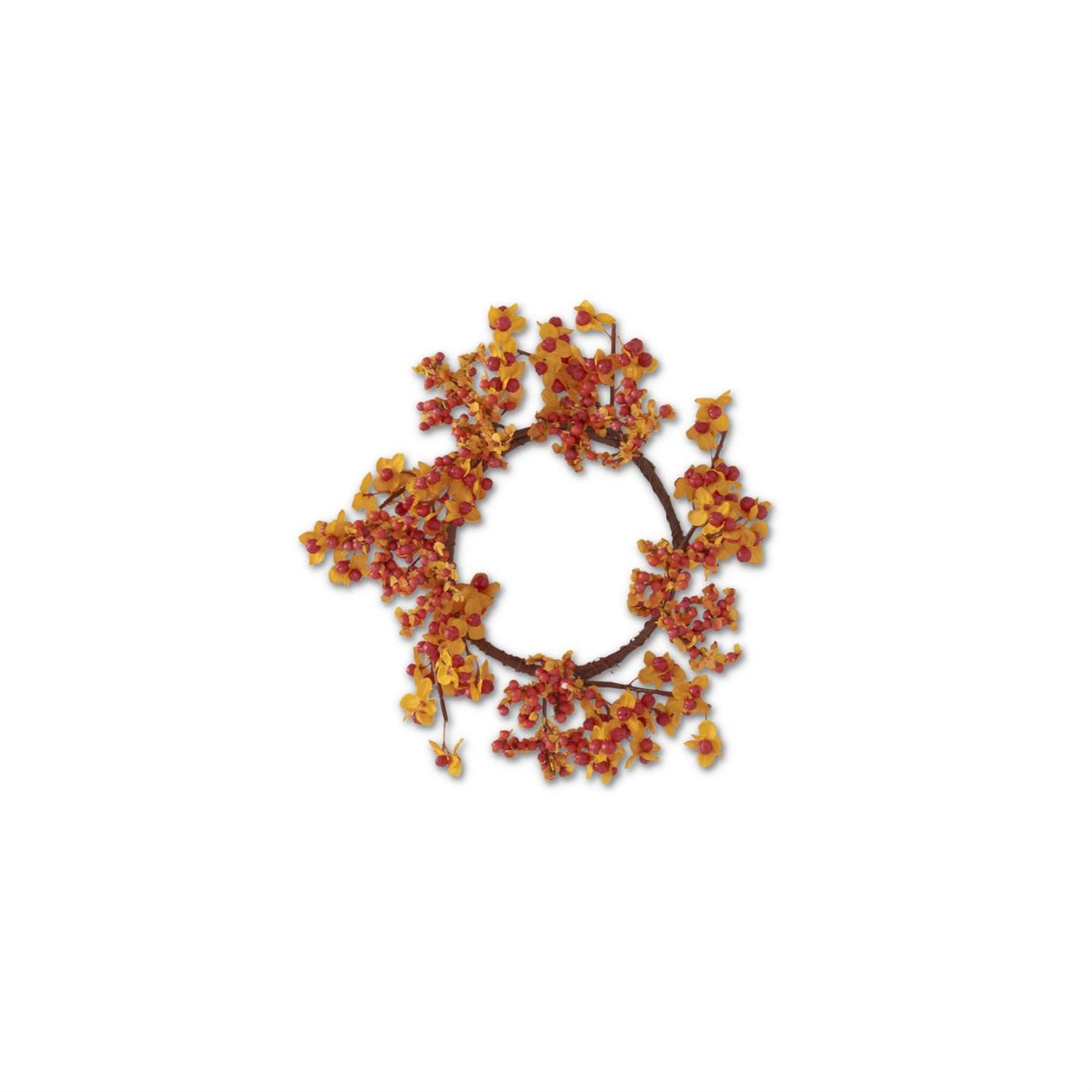 9 Inch Orange & Yellow Bittersweet Candle Ring