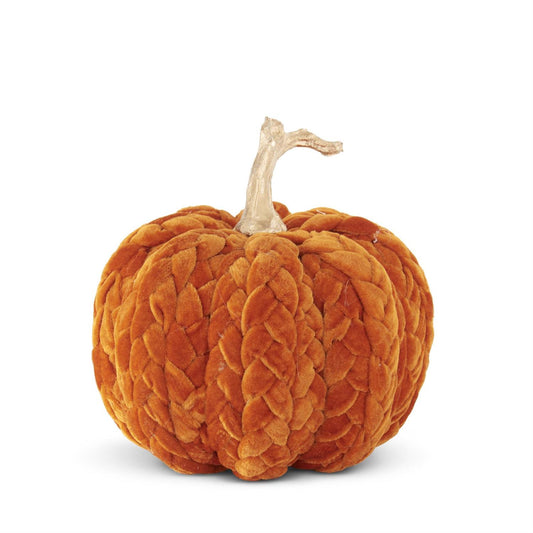 8 Inch Rust Orange Braided Pumpkin