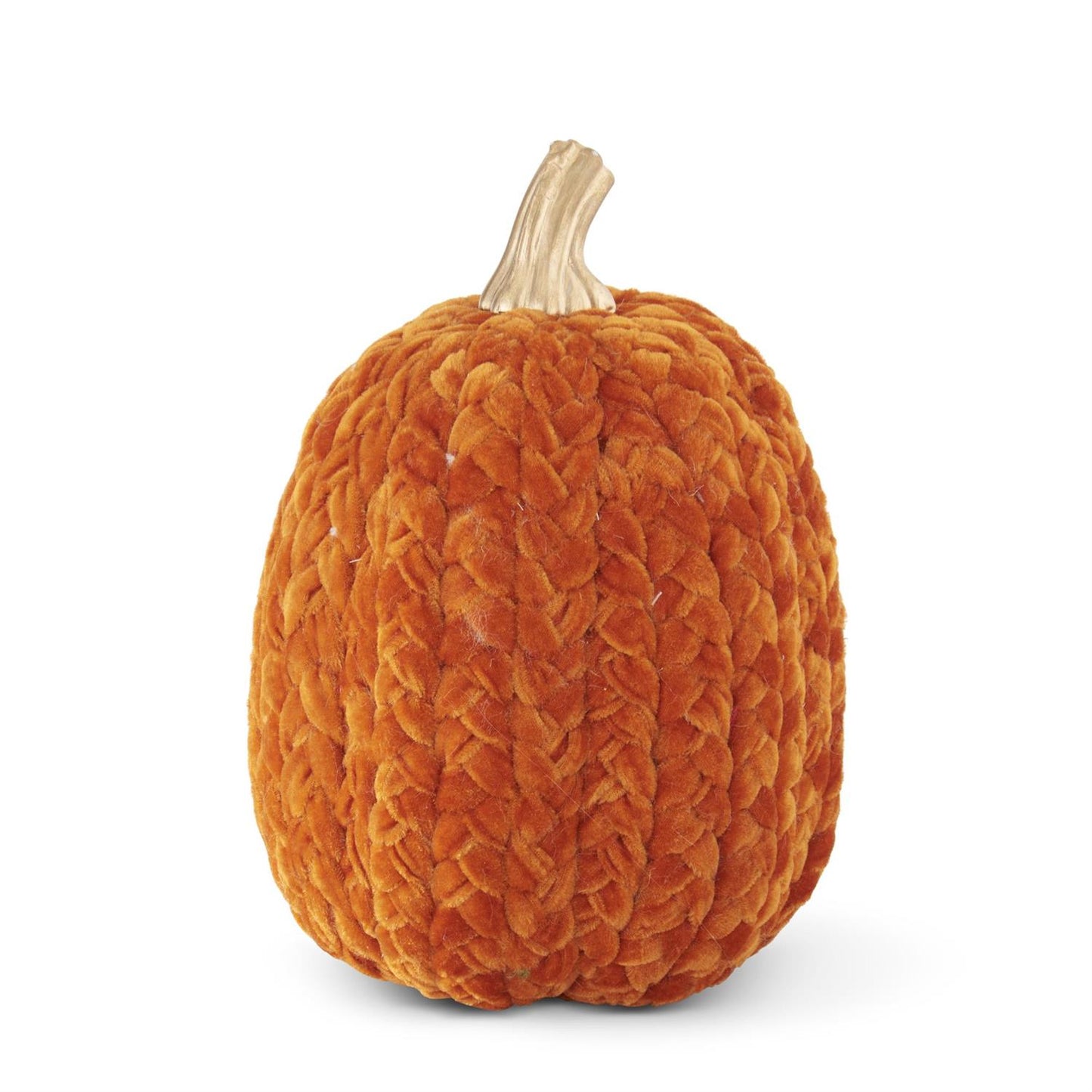 9.75 Inch Rust Orange Braided Pumpkin