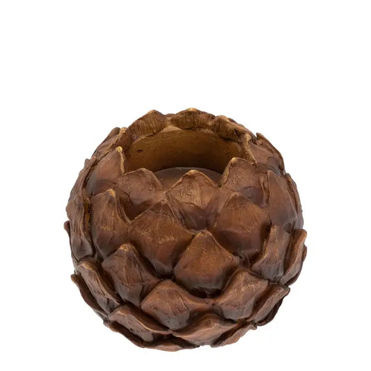 Short Natural Pinecone Tealight Christmas