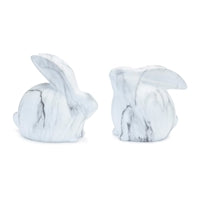 Terra Cotta 5"H and 5.75' H Rabbits (Sold as a Pair)