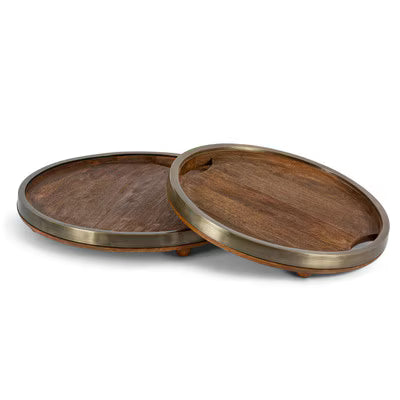 Small Mango Wood Round Tray