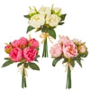 10.5" Real Touch Peony Bundle- Dark Pink