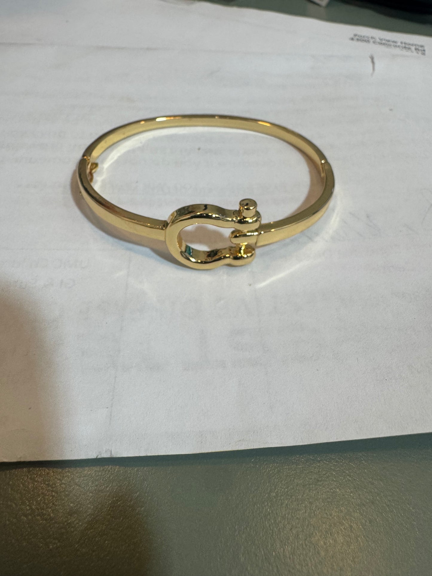 Gold Horse Shoe Bracelet