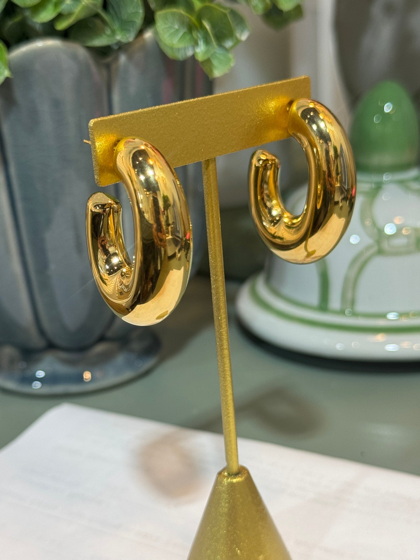Large Gold Hoop Earrings