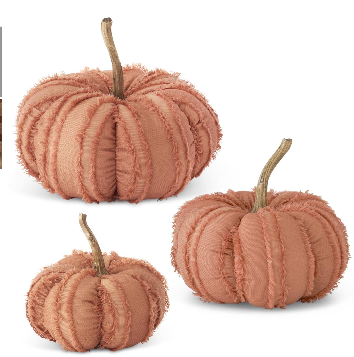 Large Orange Fringe Pumpkin