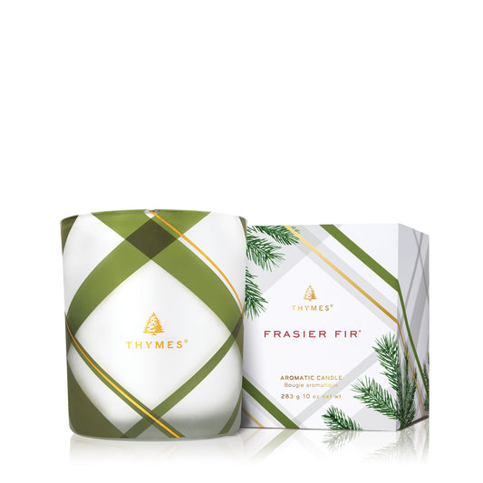 Frasier Fir Medium Frosted Plaid  Candle