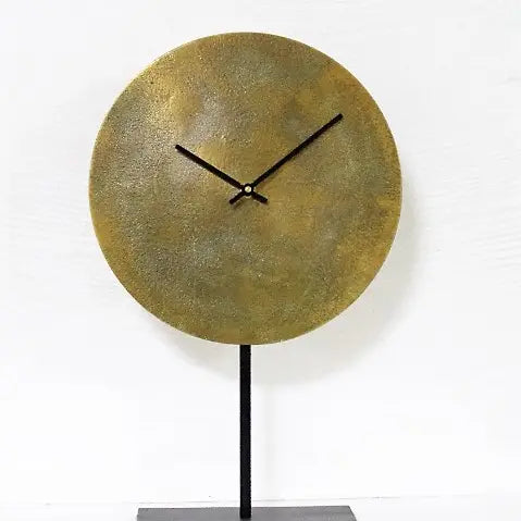 Alum. Clock On Stand 10"