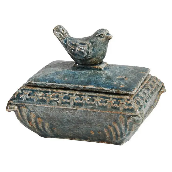 Covered Bird Dish 5.8"z4.3"x4.8"