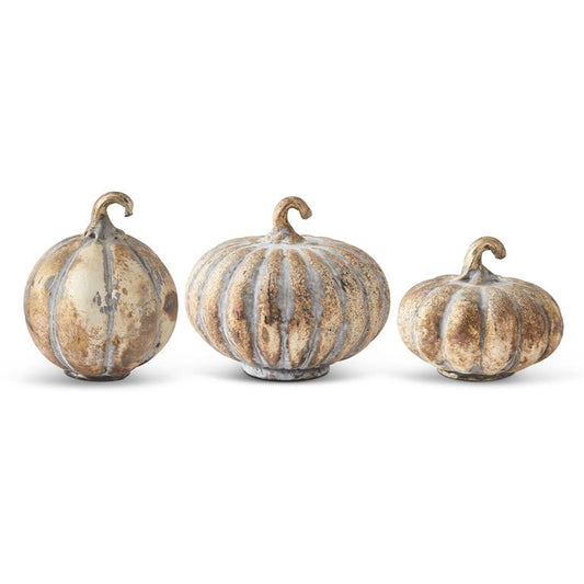 Small Antique Gold Mercury Glass Pumpkin