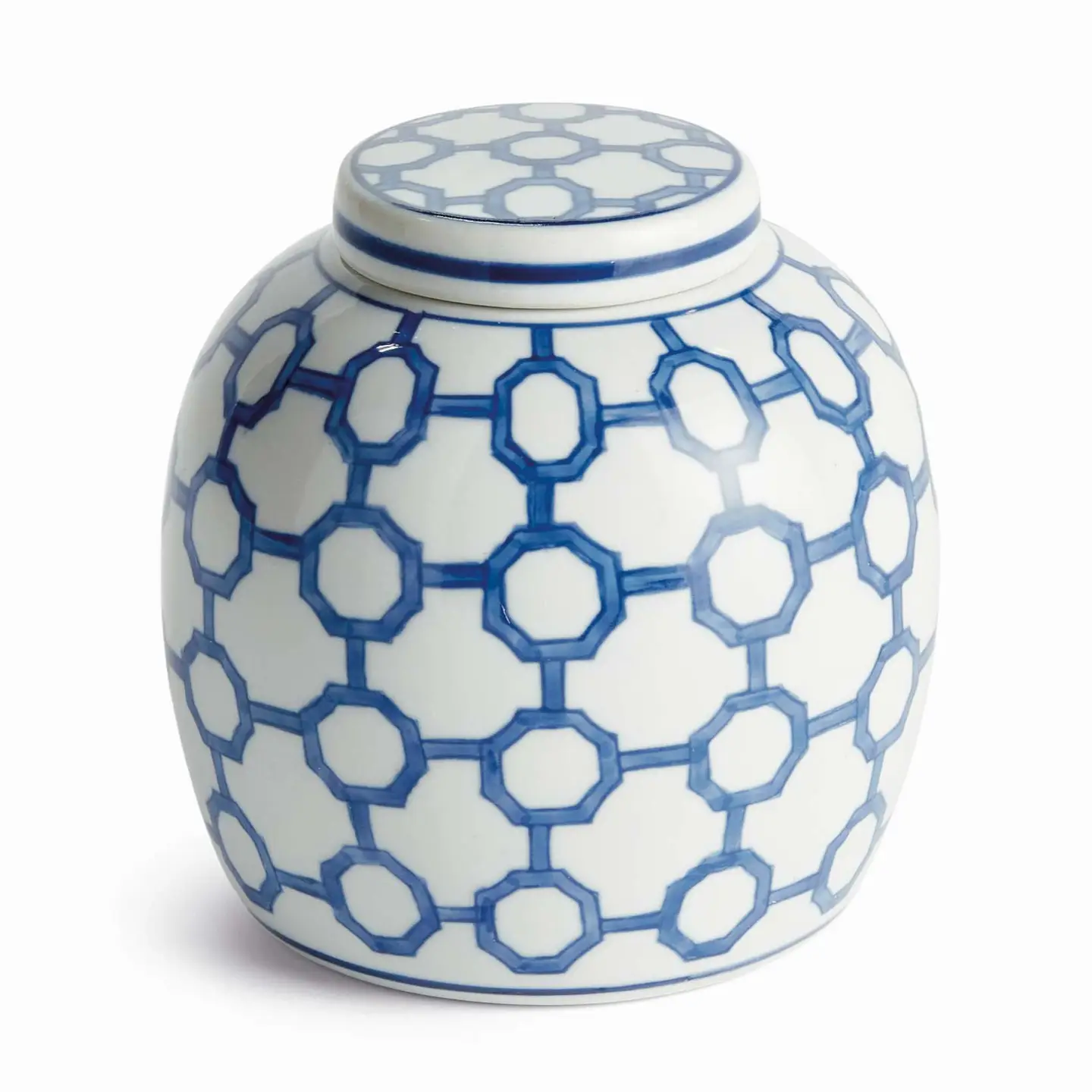 Bb Dynasty Link Lidded Jar - Blue & White Chinoiserie