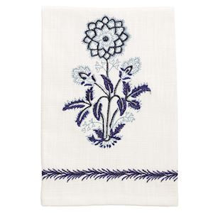 Blue Single Flower Towel
