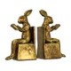 Gold Bunny Bookends