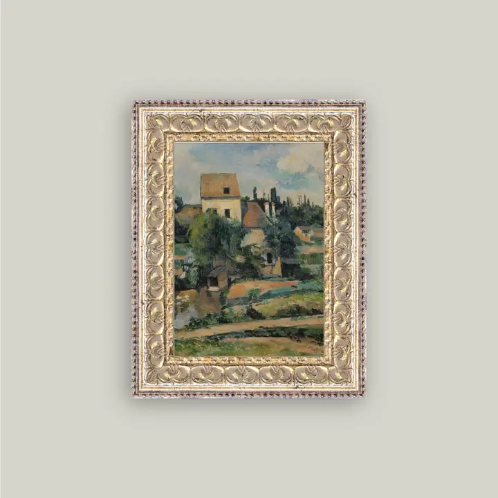 The Mill in Pontoise Framed Antique Art 5x7