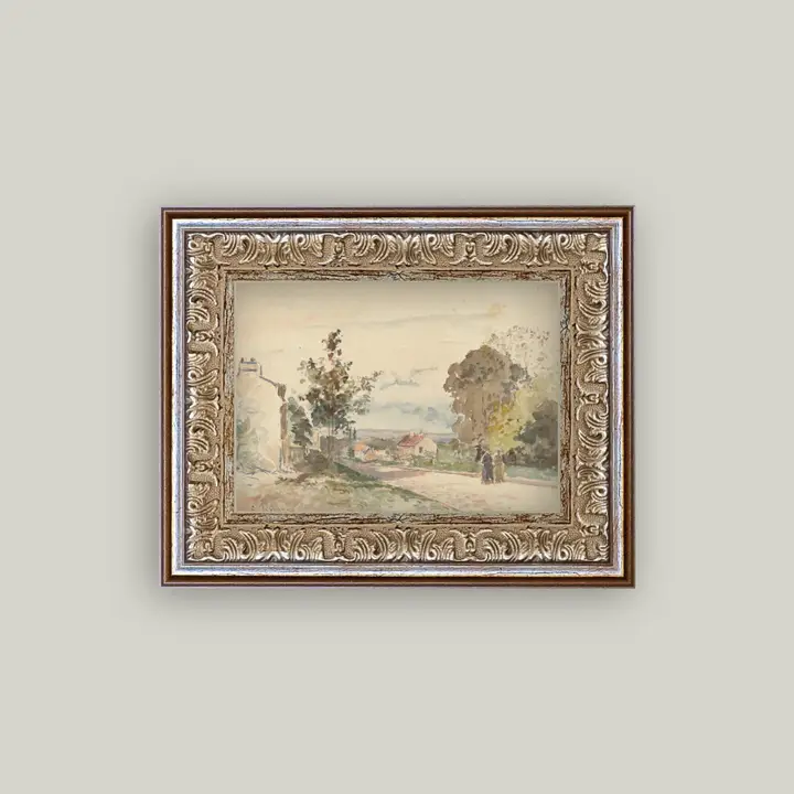 The Road from Versailles Framed Antique Art 7x5