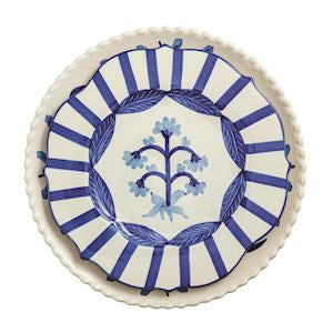 Blue Floral Nested Platter Set of 2