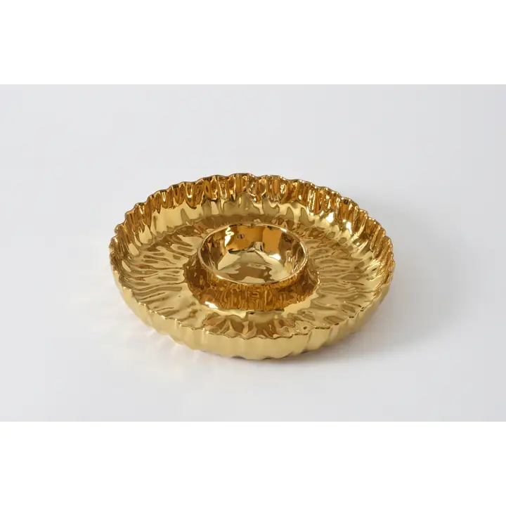 Chip & Dip Bowl Gold