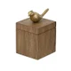 Decorative Wood Box with Gold Bird on Top