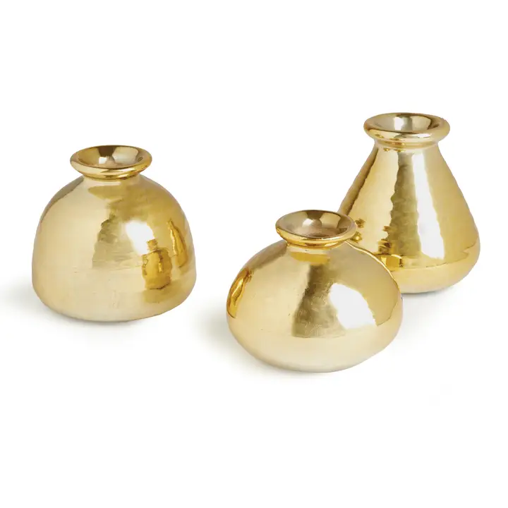 Small Gold Bud Vase pictured Center