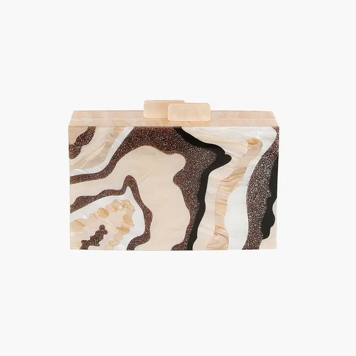 Cute Mini Acrylic Clutch Handbag NUDE