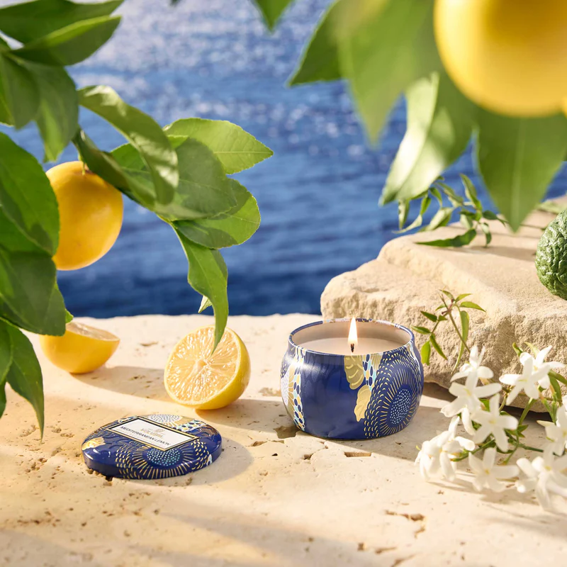 Voluspa Mediterranean Lemon Mini Tin Candle 4 oz