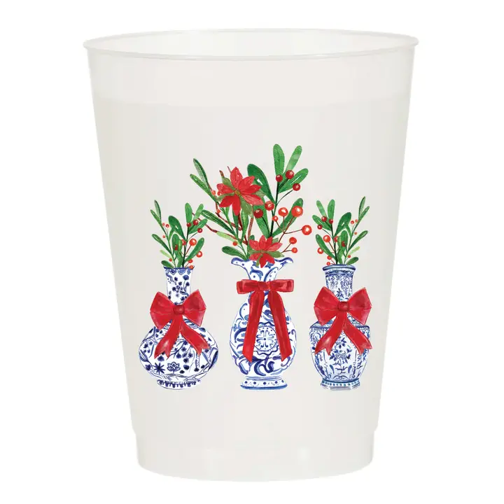 Ginger Jar x3 Frosted Cups - Christmas Pack of 6