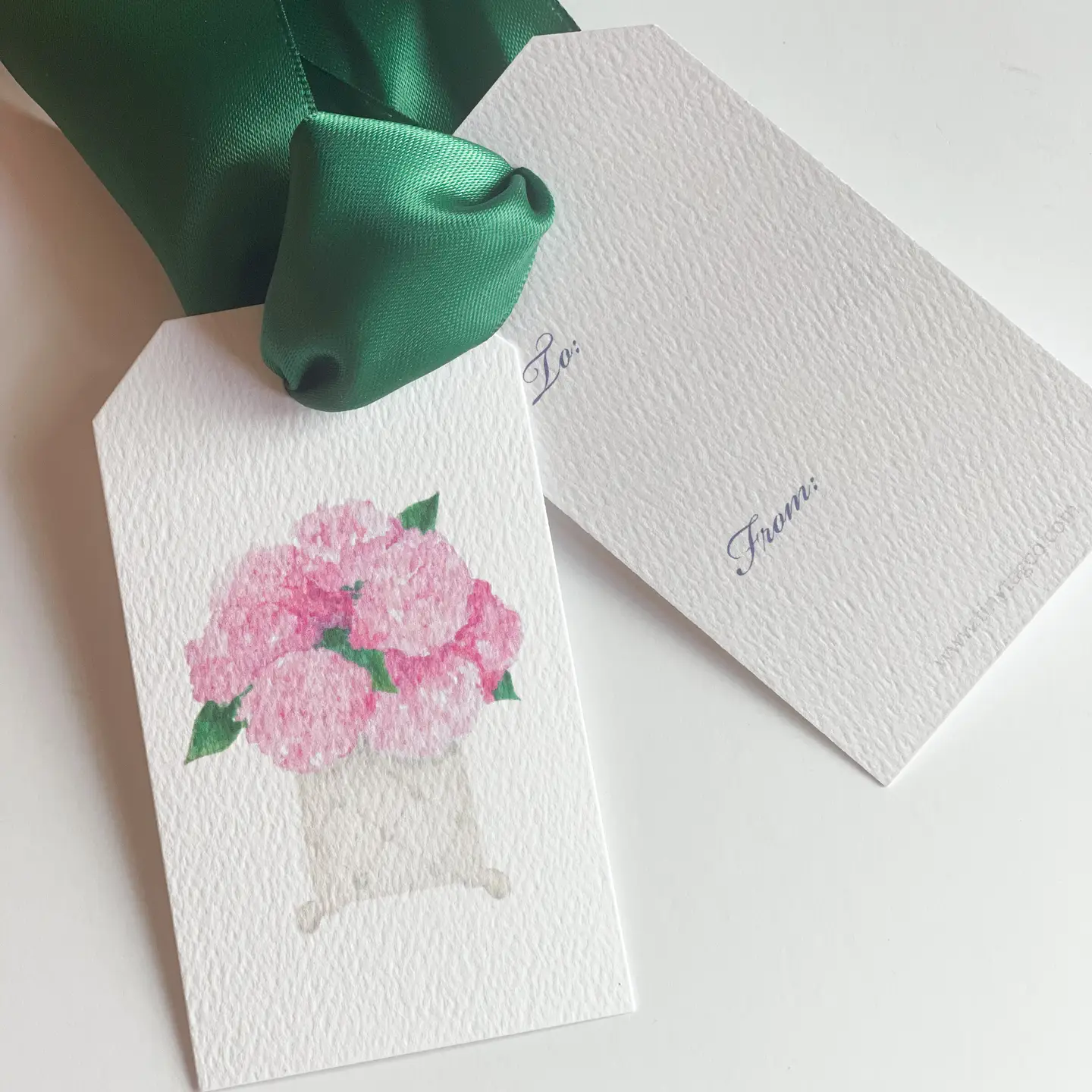 Pink Hydrangea Gift Tag (12 Tags)