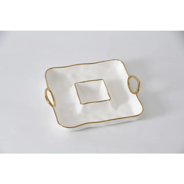 Square Chip & Dip Tray