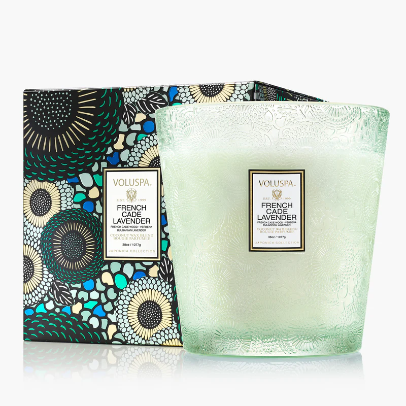 Voluspa French Cade Lavender 3 Wick Hearth Candle 38oz