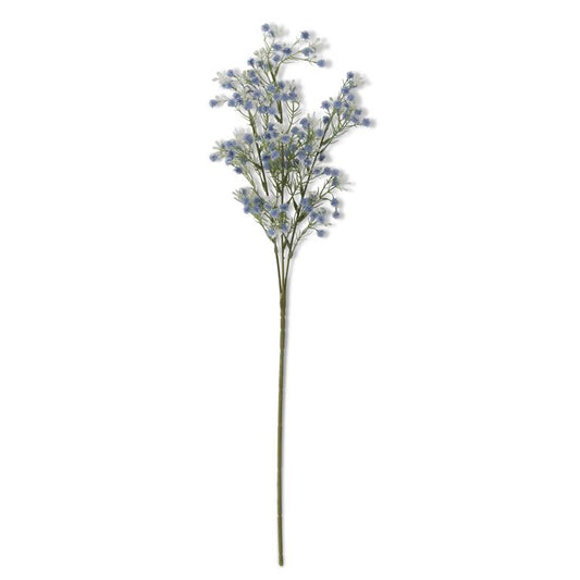 26" Blue Baby's Breath and White Berry Spray