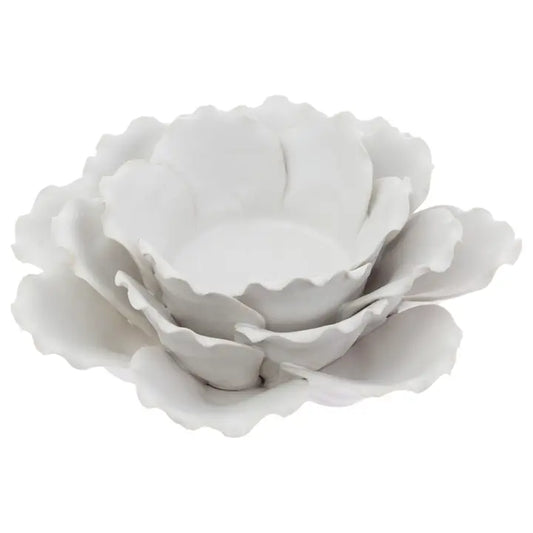 white lotus tealight candle holder lg.