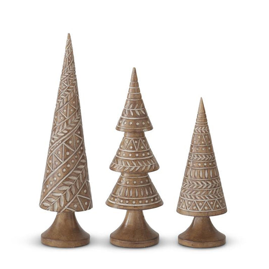 Christmas Large Carved Resin Trees