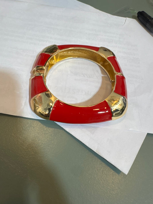 Red/Gold Bangle Bracelet