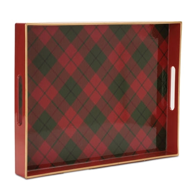 LARGE PLAID TRAY