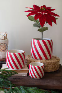 Christmas Large Concrete Candy Cane Planter