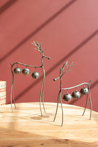 Christmas Large Wire Reindeer with Bells