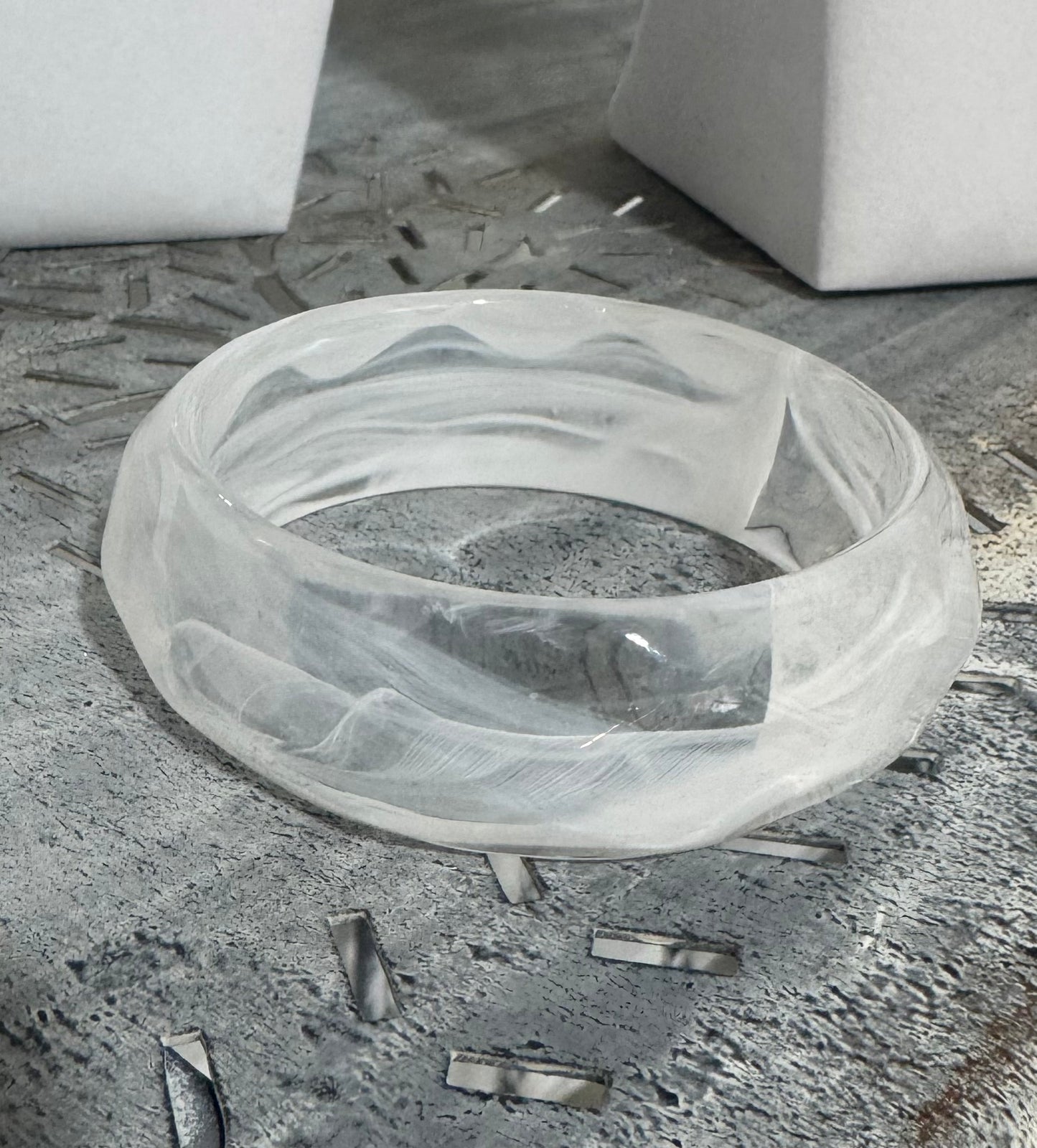 White Acrylic Bracelet