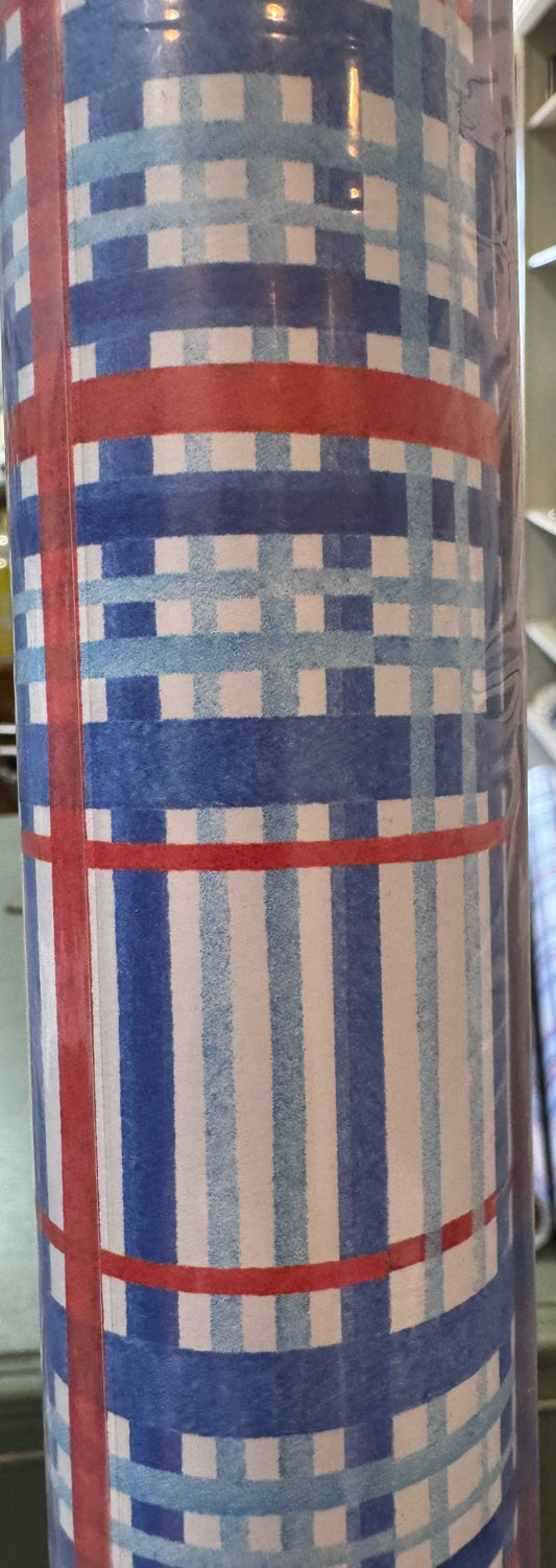Table Runner Red White and Blue Paid with Red Stars